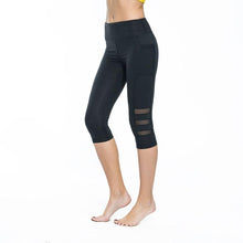 Fitness Women Yoga Leggings Sexy Gym Sports Pants Workout Tights Sexy Slim Mesh Yoga Sportswear Hips Push Up Elastic Trousers