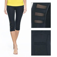 Fitness Women Yoga Leggings Sexy Gym Sports Pants Workout Tights Sexy Slim Mesh Yoga Sportswear Hips Push Up Elastic Trousers