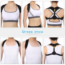 Adjustable Posture Corrector Brace Upper Back Neck Shoulder Support Straps
