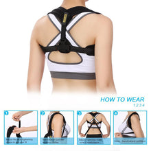 Adjustable Posture Corrector Brace Upper Back Neck Shoulder Support Straps